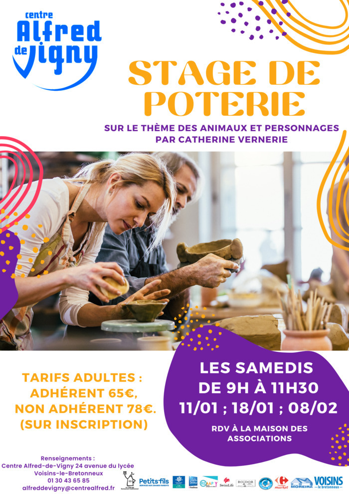 Stage de poterie Du 11 janv au 8 fév 2025