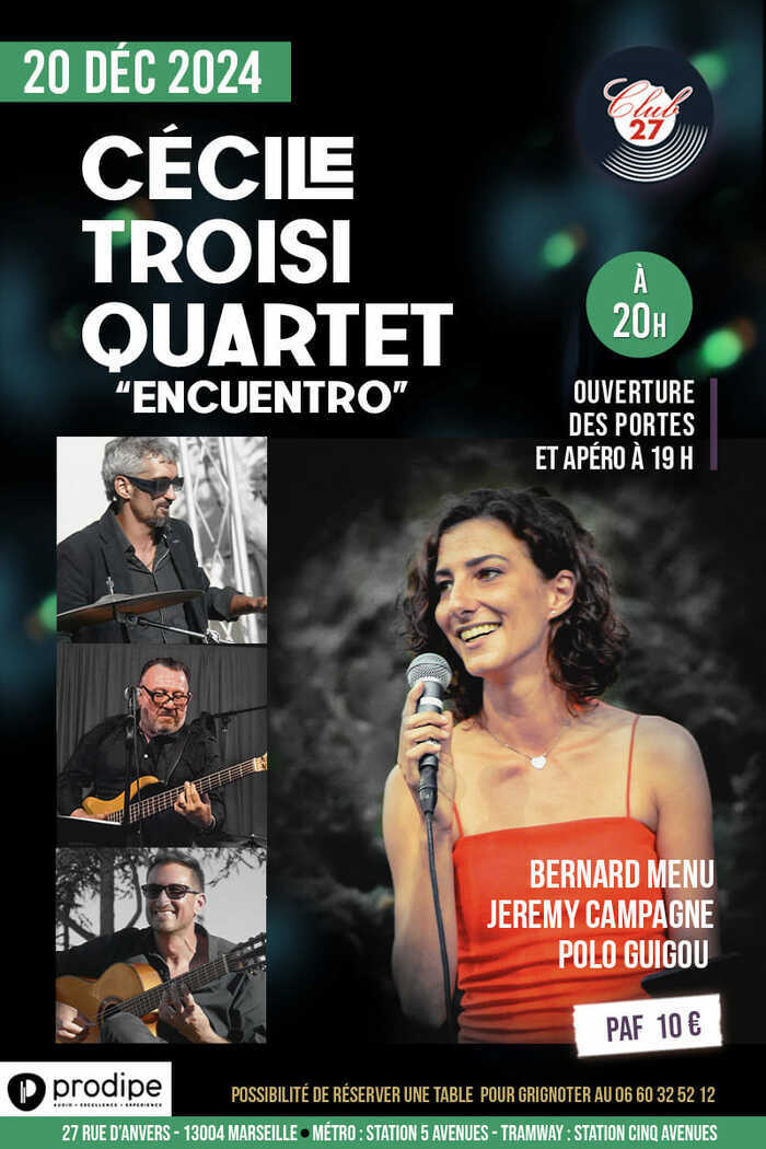 Cécile TROISI Quartet Le 20 déc 2024