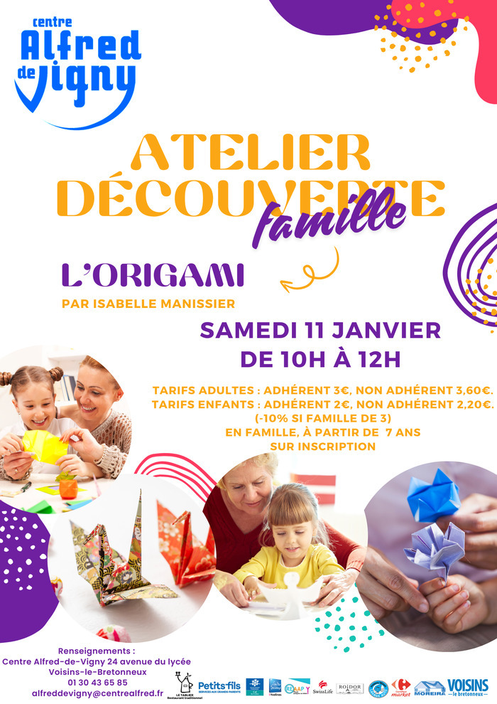 Atelier origami en famille Le 11 janv 2025