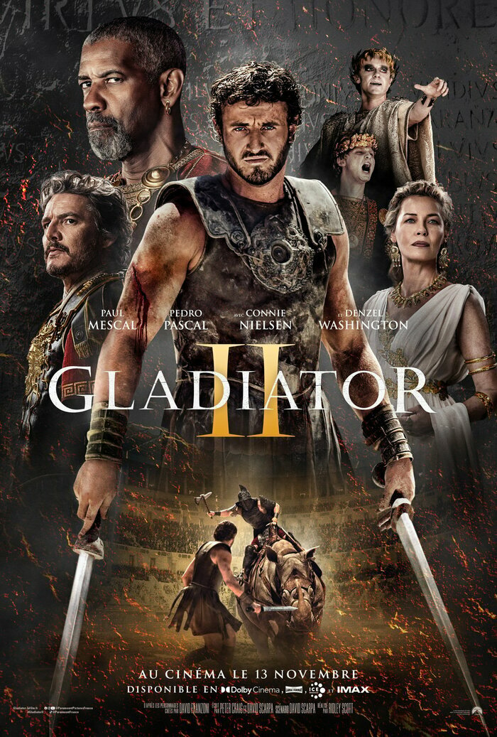 GLADIATOR II (vost) Du 18 au 22 déc 2024