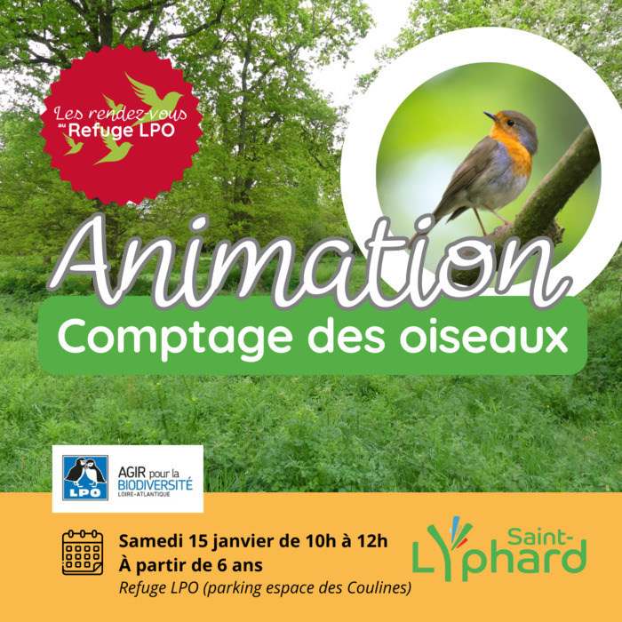 Les RDV au refuge LPO : Comptage des oiseaux des jardins