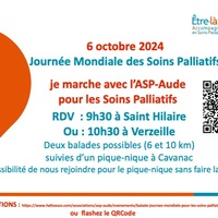 Journée Mondiale des Soins Palliatifs - Je marche avec l'ASP-Aude