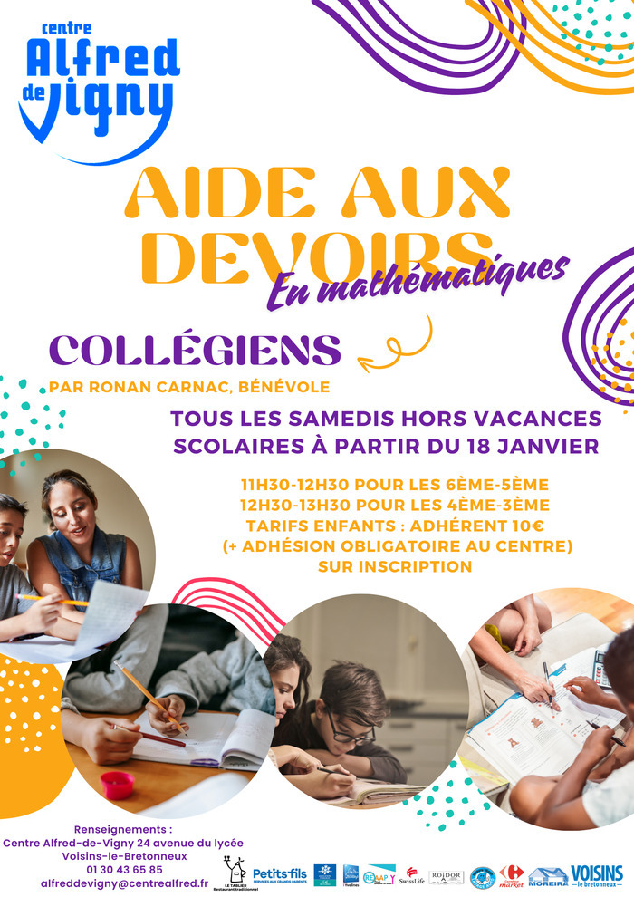 Aide aux devoirs en mathématiques Le 18 janv 2025